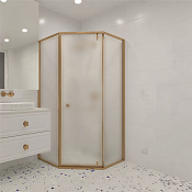 RGW Hotel Душевой уголок 90х90х195h см, Easy Clean, стекло матовое 8 мм, цвет: золото брашированное 350608899-26