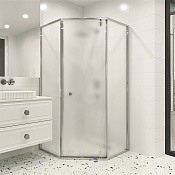 RGW Hotel Душевой уголок 100х100х195h см, универ, Easy Clean, стекло матовое 8 мм, цвет: хром глянец 350608800-21