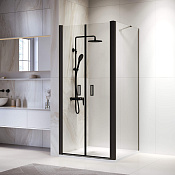 RGW Passage Душевой уголок 80х80х195h см, Easy Clean, стекло прозрачное 6 мм, цвет: черный матовый 060814488-14