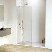 RGW Душевое ограждение walk-in, Easy Clean, 110х195h см, стекло прозрачное 8 мм, цвет: белый мат. 351011011-15