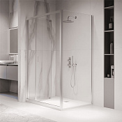 RGW Passage Душевой уголок 100х70х190h см, Easy Clean, стекло прозрачное 5 мм, цвет: хром глянцевый 060814207-11