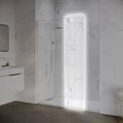 RGW Боковая стенка, Easy Clean 30х195h см, стекло прозрачное 8 мм, цвет: белый матовый 352207103-15