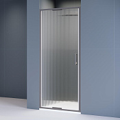 RGW Stilvoll Душевая дверь в нишу, Easy Clean 90х195h см, стекло рифленое 8 мм, цвет: серый матовый 70320509-1510