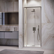 RGW Leipzig Душевая дверь в нишу, Easy Clean, 80х195h см, стекло прозрачное 6 мм, цвет: хром глянец 711210208-11