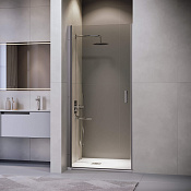 RGW Leipzig Душевая дверь в нишу, Easy Clean, 80х195h см, стекло прозрачное 6 мм, цвет: серый мат. 351200308-110