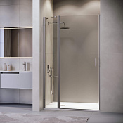 RGW Leipzig Душевая дверь в нишу, Easy Clean, 130х195h см, стекло прозрачное 6 мм, цвет: серый мат. 351200413-110