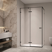 RGW Stilvoll Душевой уголок 120х80х200h см, Easy Clean, стекло прозрачное 8 мм, цвет: черный матовый 353204028-14