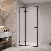 RGW Stilvoll Душевой уголок 100х100х200h см,, стекло матовое 8 мм, цвет: черный матовый 353203000-24