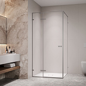 RGW Stilvoll Душевой уголок 100х100х200h см, стекло прозрачное 8 мм, цвет: серый матовый 353203000-110