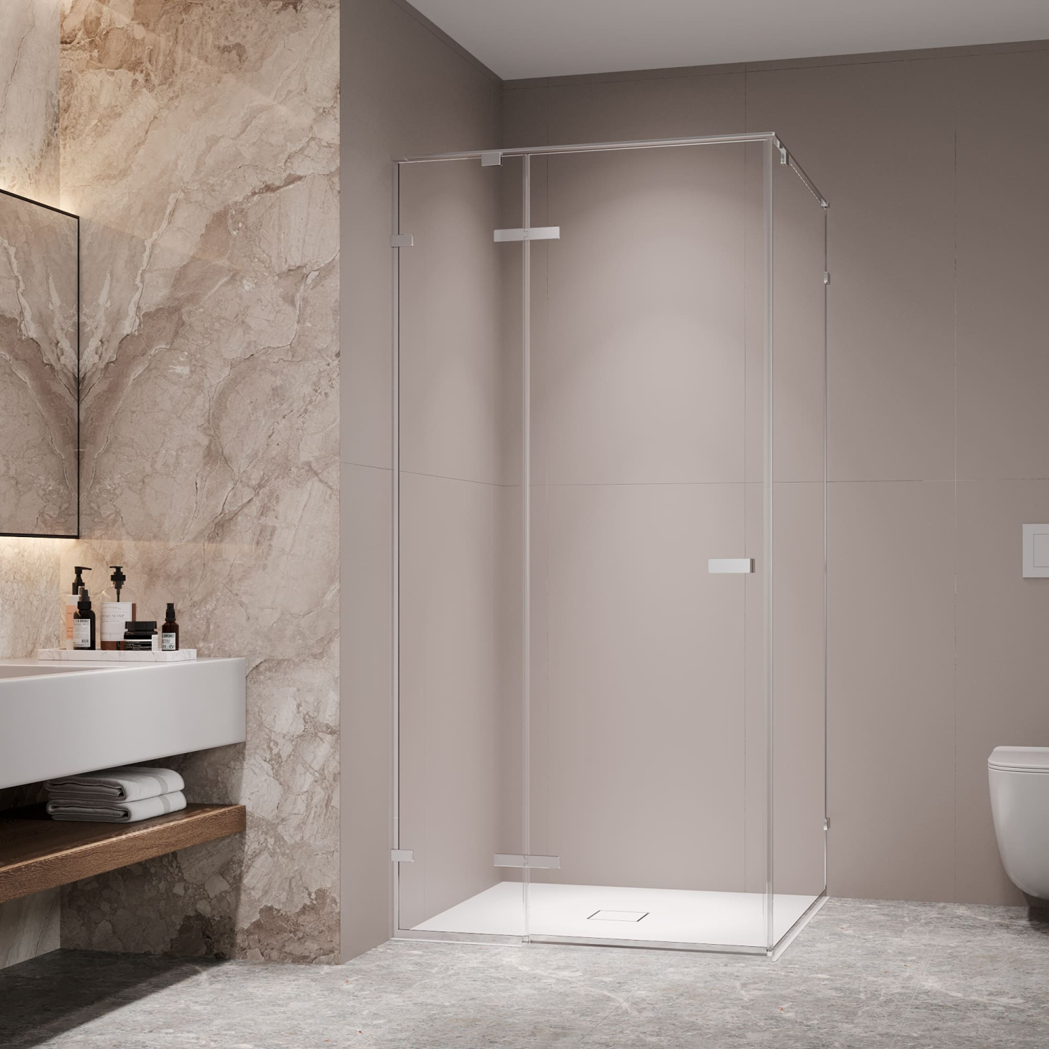 RGW Stilvoll Душевой уголок 100х100х200h см, стекло прозрачное 8 мм, цвет: хром глянцевый 353203000-11