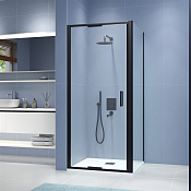 RGW Stilvoll Душевой уголок 80х80х195h см, Easy Clean, стекло прозрачное 8 мм, цвет: черный матовый 703213588-14