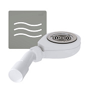 RGW Сифон для поддона с решеткой из нержавеющей стали, цвет: бетон 502411161-10