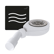 RGW Сифон для поддона с решеткой из нержавеющей стали, цвет: волна черная 502411161-04