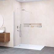 RGW Душевое ограждение walk-in, Easy Clean, 130х195h см, стекло прозрачное 8 мм, цвет: хром глянец 351001013-11