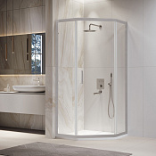 RGW Passage Душевой уголок 100х100х195h см, Easy Clean, стекло прозрачное 6 мм, цвет: хром 38088600-111