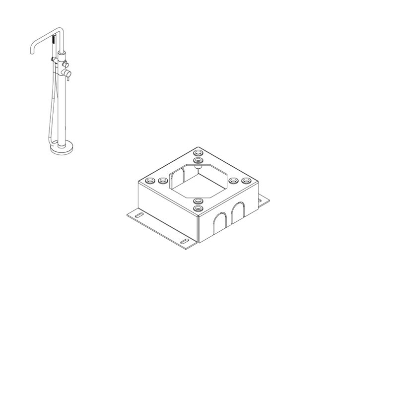 Ritmonio Встроенная часть напольного смесителя для ванны/ душевой колонны PM00801