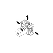 Ritmonio Скрытая часть переключателя на 2/3 потока для душа/ванны PM00707