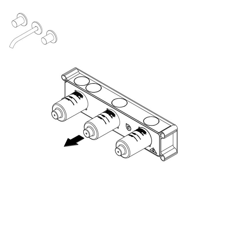 Ritmonio Встроенная часть двухвентильного смесителя для раковины  PM0000H