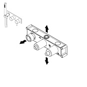 Ritmonio Встроенная часть смесителя для ванны и душа на 2-3 потребителя  PM0020L
