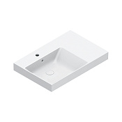 Catalano Zero Раковина подвесная 75х50 см, 1 отверстие под смеситель, перелив, цвет: белый глянцевый 0120791001