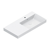 Catalano Zero Раковина подвесная 100х50 см, 1 отвер. под смеситель, перелив, цвет: белый глянцевый 0121031001