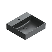 Catalano Premium Раковина подвесная 50х47 см, 1 отверстие под смеситель, перелив, цвет: черный мат. 0220501022