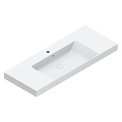 Catalano Zero Раковина подвесная 125х50 см, 1 отвер. под смеситель, перелив, цвет: белый глянцевый 0121261001