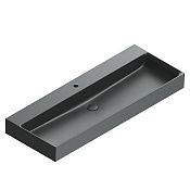 Catalano Premium Раковина подвесная 120х47 см, 1 отверстие под смеситель, перелив, цвет: черный мат. 0221201022