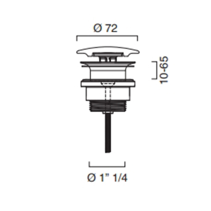 Catalano Донный клапан универсальный с керамической крышкой, цвет: белый матовый 9050600021