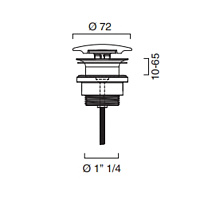 Catalano Донный клапан универсальный с керамической крышкой, цвет: белый матовый 9050600021