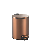 Boheme Uno Ведро напольное с крышкой и нажимной педалью, цвет: brushed bronze 10426-BRB