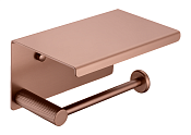 Boheme Uno Держатель туалетной бумаги с полочкой, подвесной, цвет: brushed bronze 10971-BRB