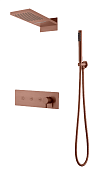 Boheme Fusion Душевой комплект встр.- смеситель, без излива, верх. и руч. душ, цвет: brushed bronze 130-BRB