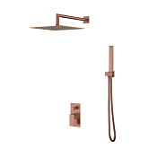 Boheme Qubic Душевой комплект встр.- смеситель, без излива, верх. и ручной душ, цвет: brushed bronze 474-3-BRB