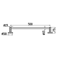 Boheme Uno Полотенцедержатель 50 см, подвесной, цвет: copper brushed 10972-CB