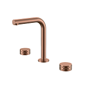 Boheme Stick Diamond Смеситель для раковины выс., 3 отв., без д/к, излив 17,9см, цвет:copper brushed 152-CB
