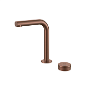 Boheme Tech Смеситель для раковины выс. нажимной, 2 отв., без д/к, излив 17,3см, цвет:brushed bronze 158-BRB