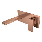 Boheme Qubic Смеситель для раковины встр., длина излива 19,1 см, внутр. часть, цвет: copper brushed 475-CB