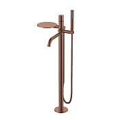Boheme Stick Diamond Смеситель для ванны с ручным душем, полочкой и держателем, цвет: brushed bronze 129-BRB