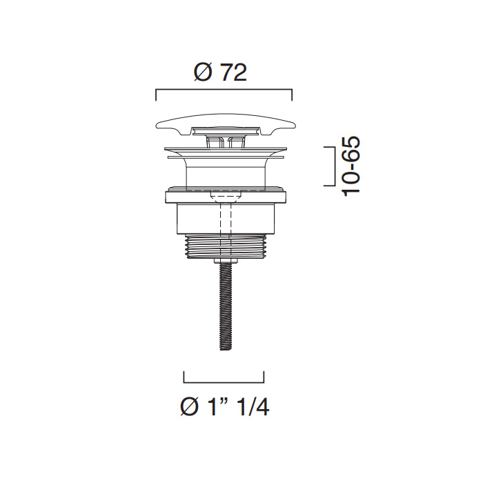 Catalano Донный клапан универсальный с керамической крышкой, цвет: белый глянцевый 9050600001