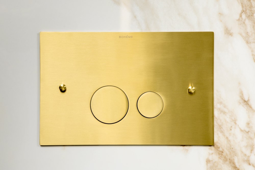 Boheme Кнопка смыва для унитаза, латунная, цвет: matt gold 648-MG