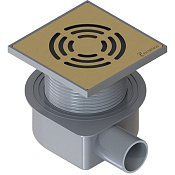 Boheme Smart Design Трап для душа точечный 10 см с решеткой, цвет: matt gold 985-10-MG