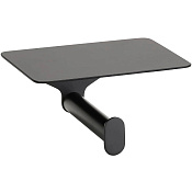 Bemeta Organic Black Держатель туалетной бумаги с полочкой, подвесной, цвет: черный матовый 167112150