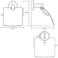Bemeta Obla Держатель туалетной бумаги с крышкой, подвесной, цвет: хром 165212012