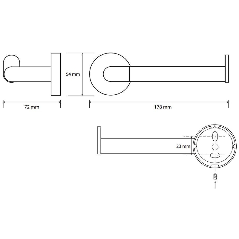 Bemeta Obla Держатель туалетной бумаги открытый, подвесной, цвет: хром 165212032
