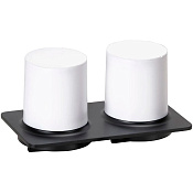 Bemeta Organic Black Дозатор для жидкого мыла, подвесной, пластиковая колба, цвет: черный матовый 167109270