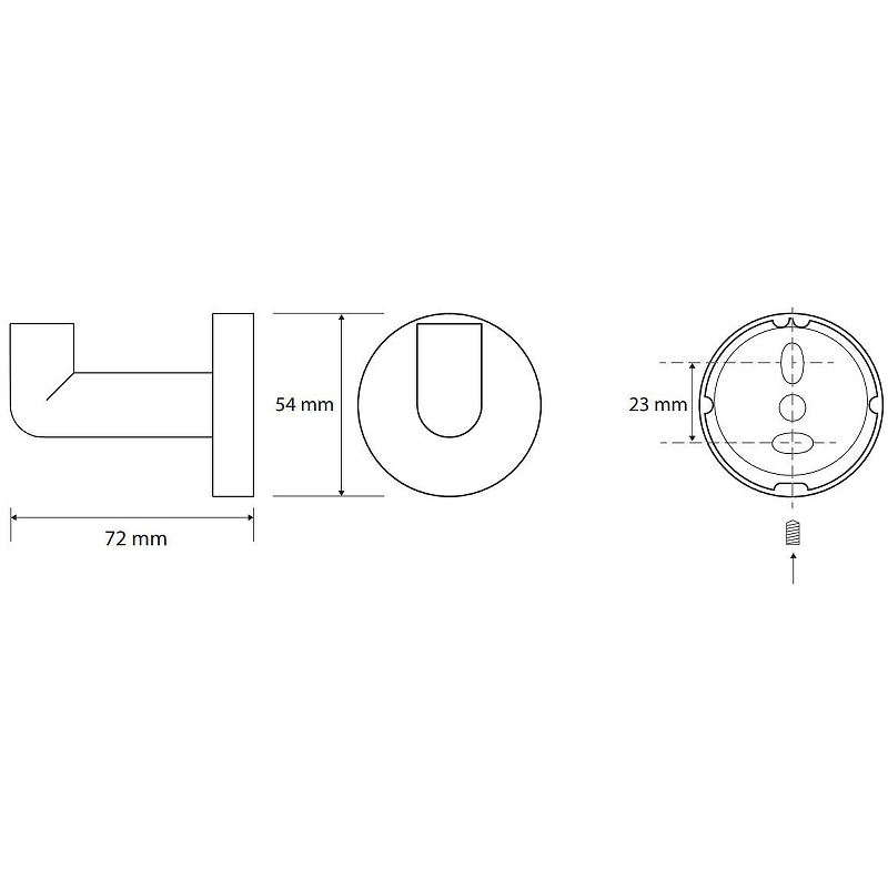 Bemeta Obla Крючок для полотенца, подвесной, цвет: хром 165206022