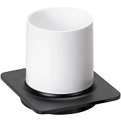 Bemeta Organic Black Стакан для зубных щеток подвесной, пластик матовый, цвет: черный матовый 167111010