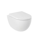 Kludi Resa D Унитаз подвесной безободковый с крышкой-сиденьем Soft Close, смыв торнадо, цвет: белый 24WCSET43