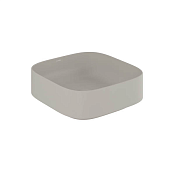 Kludi Resa C Раковина-чаша 40x40x14h см, без перелива, с донным клапаном, цвет: светло-серый 58CW30O2